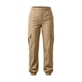thumbnail image 5 of Noric Women Elastic Waist Cargo Jogger Pants High Rise Lightweight Outdoor Pants for Hiking Daily Street Walking Travel, 5 of 9