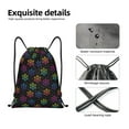 thumbnail image 4 of Daiia Rainbow Snowflake Pattern Drawstring Backpack, Gym Bag, Lightweight Backpack, Water-Resistant Bag Travel Sports Backpack, Fitness Bag, Yoga Bag-Small, 4 of 6