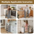 thumbnail image 2 of KORIMEFA Toddler Standing Tower - Adjustable Height Toddler Kitchen Stool Helper - Ideal Kids Kitchen Step Stool for Learning New Skills - Grey, 2 of 13
