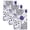 Purple, Lavender, Violet, variant on Abstract Purple Ink Dots Kitchen Towels Set of 1, Boho Minimalist Middle Century Art Absorbent Dish Towels for Kitchen, Microfiber Hand Towel, Quick Drying Tea Towel for Cleaning Dishcloths