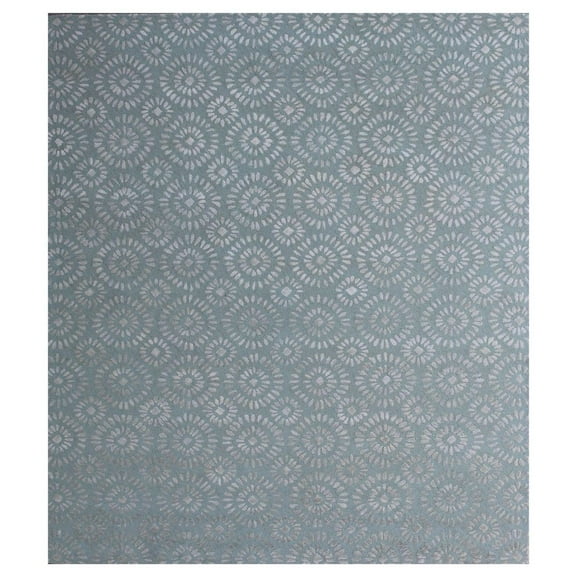 K2 Floor Style Valencia Light Blue Hand-Tufted Wool & Silketteâ„¢ Area Rug