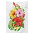 thumbnail image 3 of Ambesonne Hawaiian Tablecloth Rectangular Table Cover, Colorful Hibiscus Blooming, 60"x90", Multicolor, 3 of 4