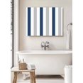 thumbnail image 6 of Navy Blue Striped Wall Art for Living Room,Canvas Picture Wall Decor for Bathroom Bedroom,Geometric Grey White Vertical Stripes Painting Artwork for Office Kitchen Hallway Dining Room Decor 12"x16", 6 of 8