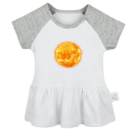 

Nature Sun Pattern Dresses For Baby Newborn Babies Skirts Infant Princess Dress 0-24M Kids Graphic Clothes (Gray Raglan Dresses 12-18 Months)