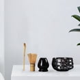 thumbnail image 2 of Juego de batidor de té tradicional de 4 piezas, estilo japonés, cuchara de Tazón de té negro B, 2 of 8