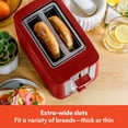 thumbnail image 3 of BELLA tostador de 2 rebanadas con apagado automático, ranuras extra anchas y bandeja extraíble para migas y función de cancelación, descongelación y recalentamiento, pan tostado, bagel y waffle, rojo, 3 of 5