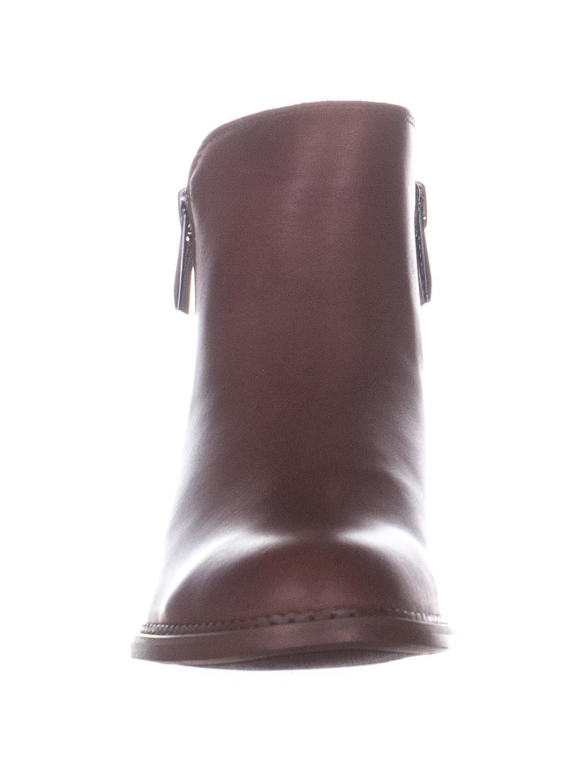 franco sarto harmona leather double side zip bootie