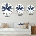 thumbnail image 4 of Designart 'Navy Blue Chestnut Leaf' Traditional Wall Clock, 4 of 5