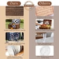 thumbnail image 6 of Picnic Basket Set for 4 Person / Rectangular Tote Hamper Kit - Insulated Waterproof Wicker Picnic Blanket w/ Plate Metal Flatware Table Supplies Wine Glasses Bottle Opener Blue Gingham Lining, 6 of 9