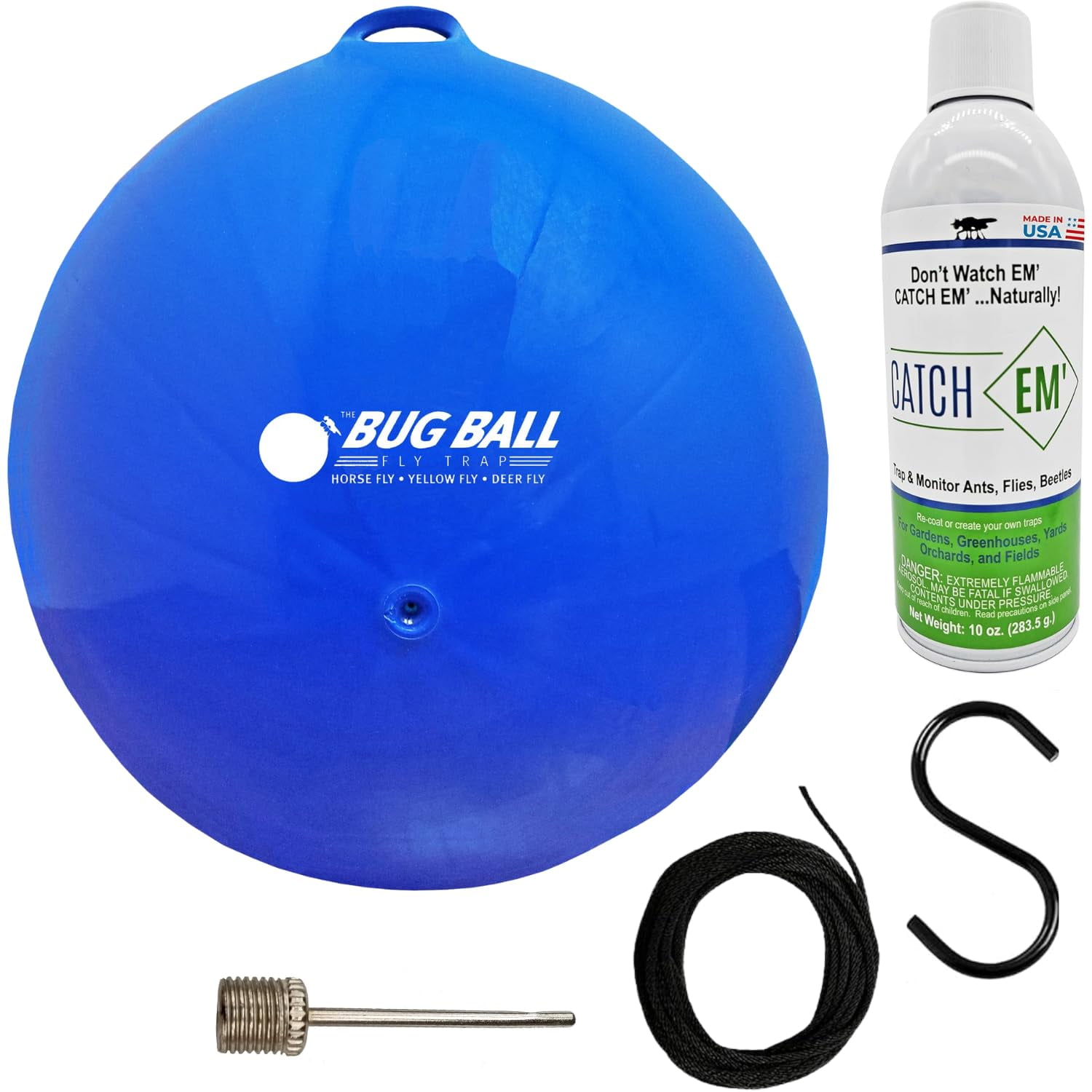 Bug Ball Deer Fly Ball Deluxe Complete Kit - Biting Fly and Insect Trap, Pack of 4