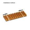 thumbnail image 4 of Uxcell M.2 Aluminum Heatsink Kit 70 x 22 x 6mm Slotted Design Golden Tone with Silicone Thermal Pads for 2280 SSD, 4 of 4