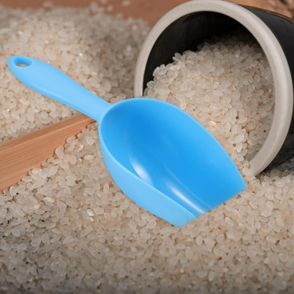 Plastic Utility Scoops for Popcorn Cookie Candy Bucket Large Scoop for Parties Wedding Bar Jars Freezer Dry Goods Blue
