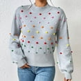 thumbnail image 6 of DailyTrove Women's Polka Dot Christmas Sweaters for Womens Long Sleeve Crewneck Loose, Casual Brunch Plus Size Friendly, 6 of 6