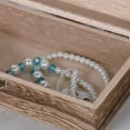 thumbnail image 6 of Cheers.US Rectangle Natural Wood Box Wooden Jewelry Storage Case DIY Craft, Unpainted Wooden Jewelry Box Plain Wood Trinket Box Case Container with Lid&nbsp;, 6 of 7