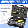 thumbnail image 3 of 8-piece crimping tool set - for heat shrink tubing, insulated nylon, non-insulated, wire terminals, open terminals, solar connectors, ratchet crimping tool with 6 interchangeable dies, 3 of 4