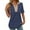 Dark Blue, variant on fatyb Tshirts for Women V Neck Striped Tunic Shirts with Collar Casual Womens Short Sleeve Loose Blouses