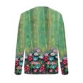 thumbnail image 5 of Blusa informal con estampado de manga larga y cuello redondo para mujer a la moda Fridja  bvmnju789, 5 of 5