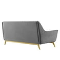 thumbnail image 4 of Modway Winsome Channel Tufted Performance Velvet Sofa in Gray, 4 of 8