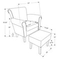 Monarch Specialties Vintage French Accent Chair and Ottoman
