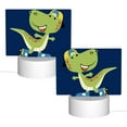 thumbnail image 2 of Fotbe Dino Playing Roller Skate Pattern Acrylic Night Light Gift with 3 Color ModesTouch-Sensitive LED Lamp Perfect Gift for Mother's Day, Birthday, or Christmas, 2 of 9