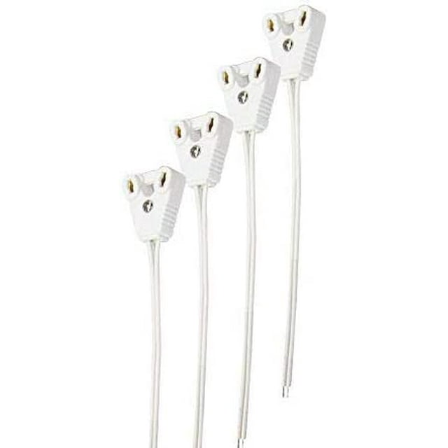 GHSDFBB T8 LED Lamp Connecting Wire T8 Fluorescent LED Light Lamp Base Holder Socket Bracket Clips (4-Pack)