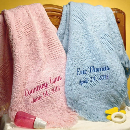 Personalized Honeycomb Cotton Baby Blanket