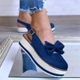 thumbnail image 3 of Zapatos planos de punta redonda hueca para mujer, suela gruesa, correa con hebilla de lazo, zapatos informales Wmkox8yii sa940, 3 of 3
