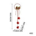 thumbnail image 3 of CuiLiyq Christmas Jingle Bell Door Hanger with Bowtie and Pinecones, 15" Festive Front Door Handle Decor with Real Bell Sound, Holiday Entryway Decor for Fireplace Christmas Tree Wreath, 3 of 8