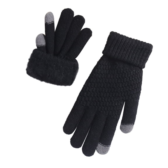 Womens Gloves Patterned Full-Finger Design with Ribbed Cuffs Flexible Fit and Comfortable Hand Coverage Winter Gloves