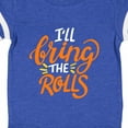 thumbnail image 4 of Inktastic Thanksgiving I'll Bring the Rolls in Orange Boys or Girls Baby Bodysuit, 4 of 5