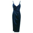 thumbnail image 6 of Sngxgn Women Full Slip Under Dresses Sleeveless Adjustable Spaghetti Strap Dress(Navy,XL), 6 of 8