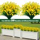 thumbnail image 3 of Lnoicy 20 Piezas De Flores Artificiales Para Decoración De Flores De Plástico Al Aire Libre, Flores Artificiales Resistentes A Los Rayos Uv, Arbustos, Plantas Artificiales Para Interior, Exterior, Jar, 3 of 5