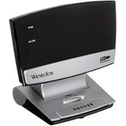 Westclox 71014X 0.9 LED Plasma Screen Alarm Clock with USB Charging Port, Black