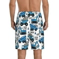 thumbnail image 6 of KLL Blue Excavator for Men's 1-Pack Shorts,Sleep Pajama Shorts for Men Soft Pj Shorts Men's Pajama Bottoms Sleepwear -XX-Large, 6 of 7
