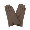 thumbnail image 2 of Elegant Women's Quilted Solid Winter Thermal Soft Leather Gloves, 2 of 4