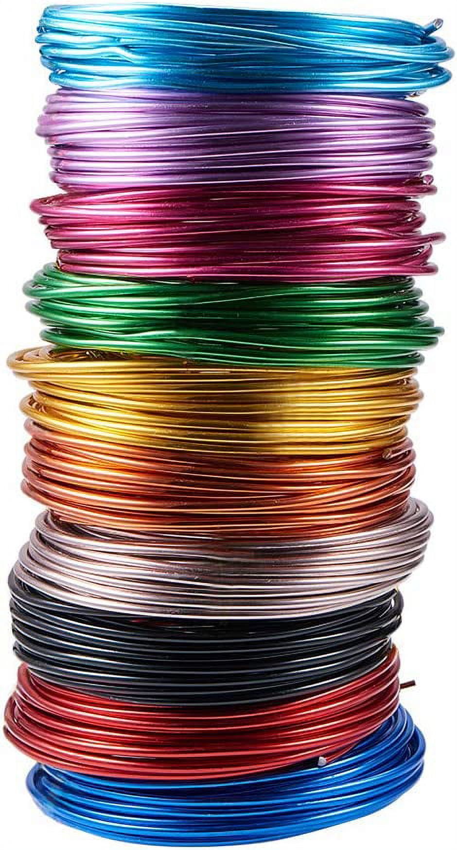 10 Colors 160 Feet Aluminum Wire 9 12 15 18 20 Gauge Bendable Metal Craft  Wire 3mm Flexible Sculpting Beading Wire for DIY Wrapped Jewelry Manual  Arts Making Rainbow Projects 