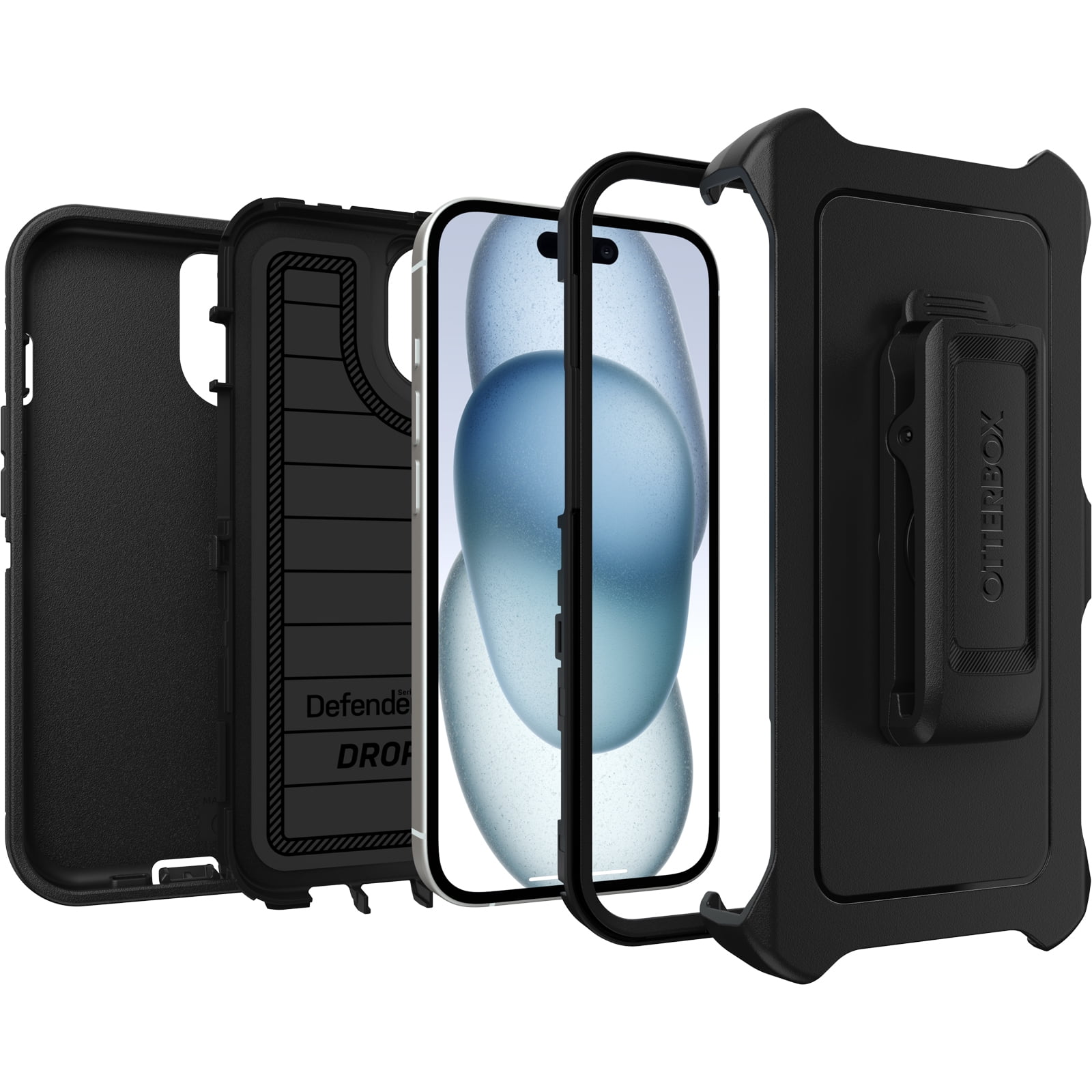 OtterBox Defender Series Pro Case for Apple iPhone 16e, iPhone 15, iPhone 14, and iPhone 13 - Black