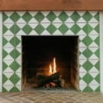 thumbnail image 6 of Mi Alma Vinyl Backsplash Decor - Rhombus Rustic Green White Peel & Stick Tiles 6x6, 6 of 20