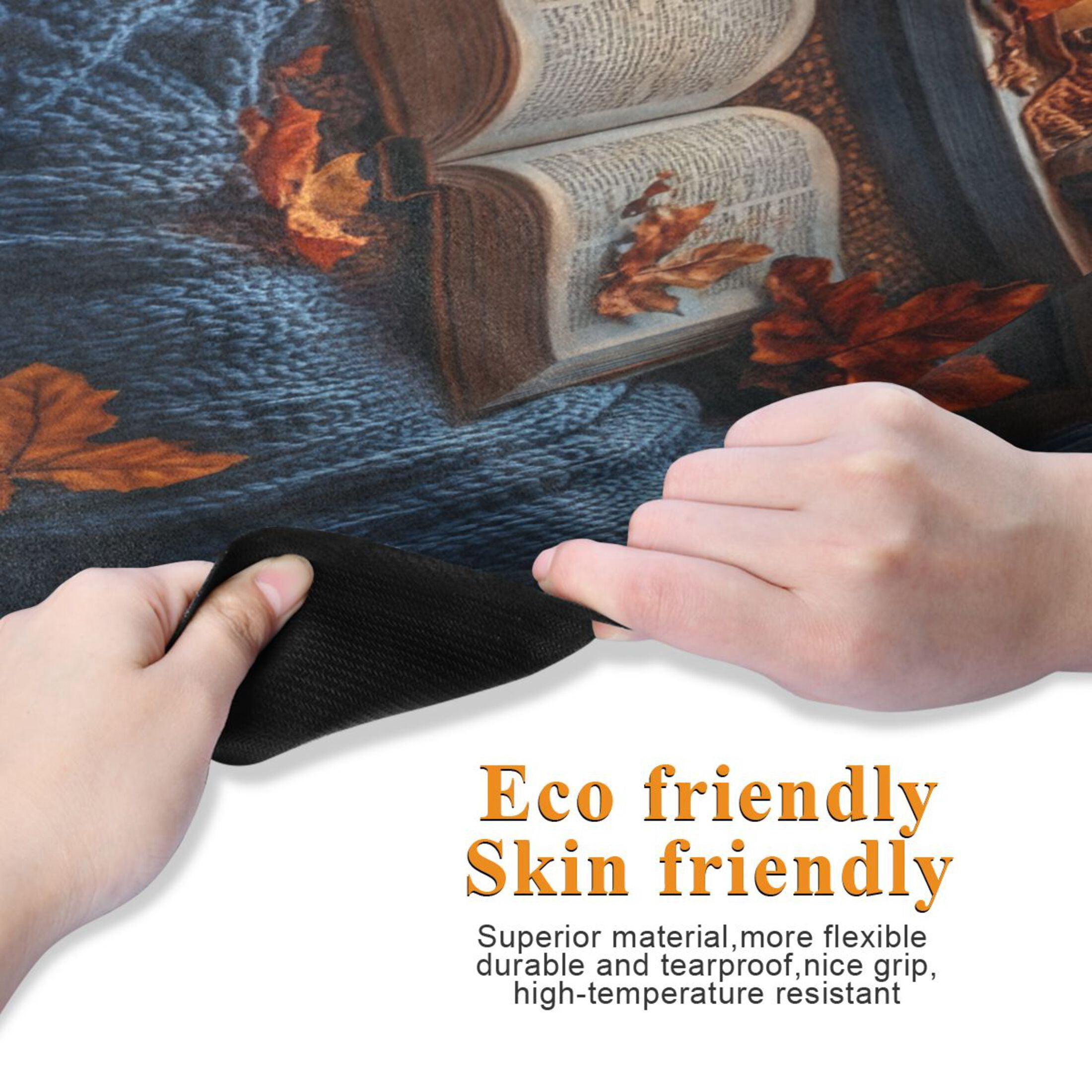 BZSMCE Yoga Mat Women Ffyy3_a_cozy_autumn_scene_with_an_open_book_pumpkin_and_leaves__6fc384bd-4a5f-4c6c-886f-065a6defeaff Fitness Mat