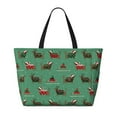 thumbnail image 2 of Kdxio Christmas Dachshund for Beach Bag for Women Large Beach Tote Bag Waterproof Sandproof Swim Bag with Zipper Pockets Beach Vacation Travel, 2 of 7