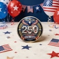 thumbnail image 3 of 250 Anniversary Keepsake, USA 250th Anniversary Commemorative Keepsake, 1776-2026 Patriotic Decorative Figurine Ornaments, Historical Collectible Room Showcase Decoration, 1.6In, 3 of 8