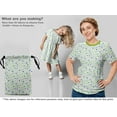 thumbnail image 5 of oneOone Viscose Jersey Pear Green Fabric Alphabet Craft Projects Decor Fabric Printed By The Yard 60 Inch Wide, 5 of 5