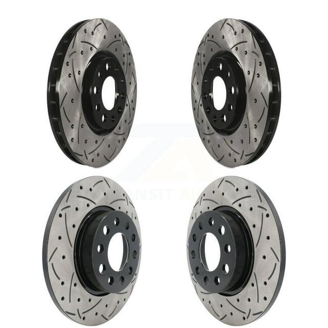 DS-One Front Rear Coated Drilled Slotted Disc Brake Rotors Kit for Car Jeep Compass Renegade Fiat 500X KD-100260