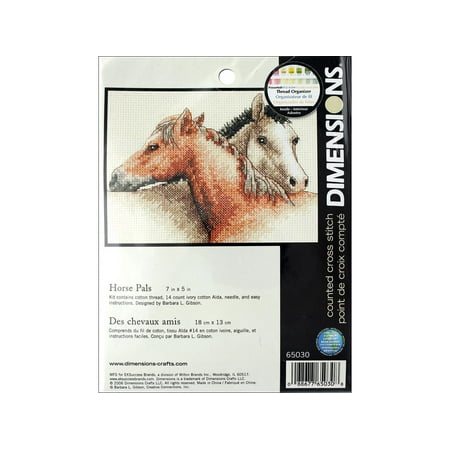 Horse Cross Stitch - Dimensions Cross Stitch Kit 7x5 Horse Pals