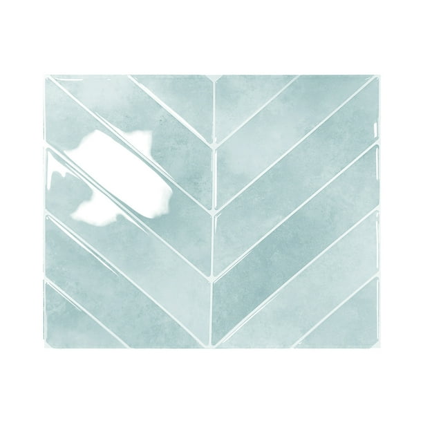Alwayspon 10 Hojas 3D Vinilo Pared Azulejos Pegatina para Cocina Baño Pared 11.4 X 9 Pulgadas Verde Oscuro