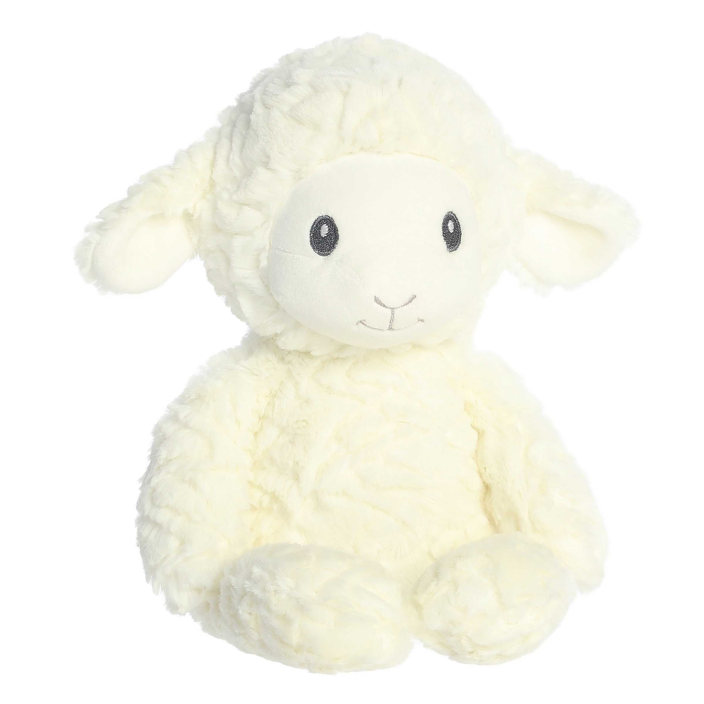 ebba - Large White Huggy Collection - 13" Leah Lamb - Adorable Baby Stuffed Animal