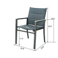 thumbnail image 6 of Kozyard Villa Outdoor Patio Dining Chair with Gray Frame, Gray Paded Textilence (2 Pack, Grey Chair), 6 of 6
