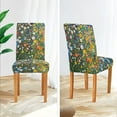 thumbnail image 3 of Yayeee 4 Pack Dining Chair Covers Stretch Parson Chairs Slipcovers Seat Protector, Green Floral Garden, 3 of 6