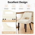 thumbnail image 5 of FANCROU Wooden Dining Chairs Set of 4, Modern Upholstered Fabric Side Chairs with Cutout Backrest and Wood Legs, Kitchen Dining Room, Beige with Black Legs, 5 of 6