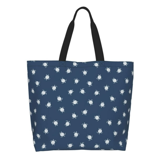 Balery Turtle Bolsa Tote Estilo Estético con Cremalleras, Bolsa de Hombro, Bolsa de Compras Grande y Plegable